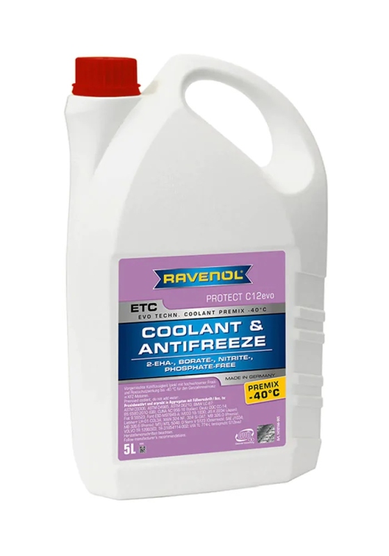 Ravenol 1410166-005-01-999 - PŁYN DO CHŁODNIC 5L - ETC PREMIX PROTECT C12EVO -40°C - G12EVO