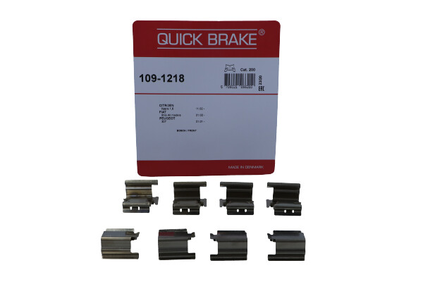 QUICK BRAKE 1091218 - ZESTAW INST. KLOCKÓW HAM. PEUGEOT P. 1007-2008-206-207-208-3008-301-307-308-BOXER-PARTNER 96-