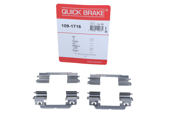 QUICK BRAKE 1091716 - ZESTAW INST. KLOCKÓW HAM. CITROEN P. JUMPY 1.6-2.0 HDI 07-