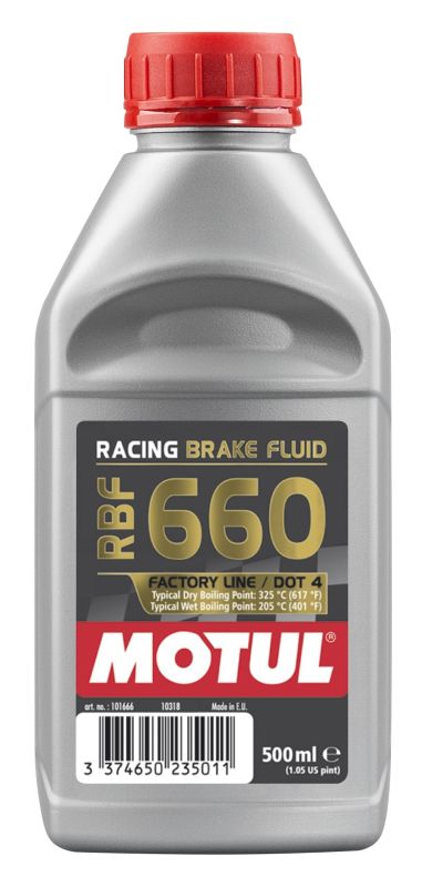 Motul 101666 - PŁYN HAMULCOWY MOTUL DOT4 500ML RBF660 RACING BRAKE FLUID - FACTORY LINE