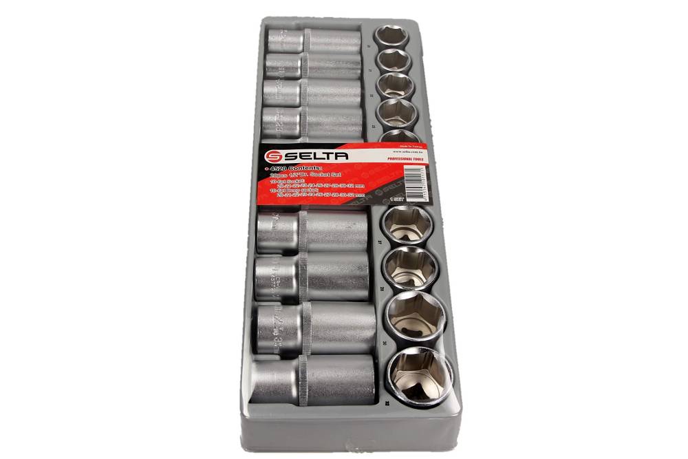 Selta 4520 - ZESTAW NASADEK 1-2. KRÓTKIE I DŁUGIE. 20 CZ. 20-32 MM