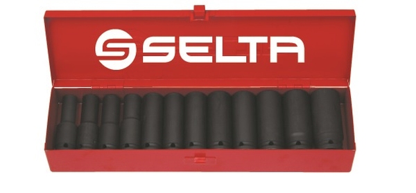Selta 94512DS - ZESTAW NASADEK UDAROWYCH. DŁUGICH 1-2. 12 CZ. 10-24 MM