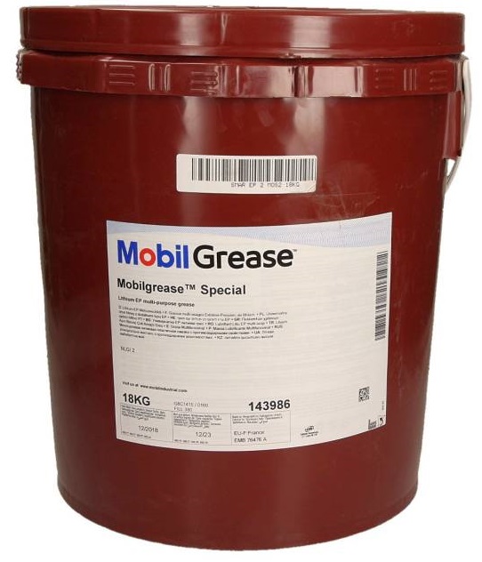 Mobil 143986 - SMAR DO PRZEGUBÓW LITOWY MOBILGREASE SPECIAL 18KG EP-2 MOS2 - MOBIL