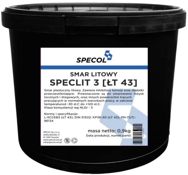 Specol 131157 - SMAR DO ŁOŻYSK ŁT 43 SPECLIT 3 900G - SPECOL