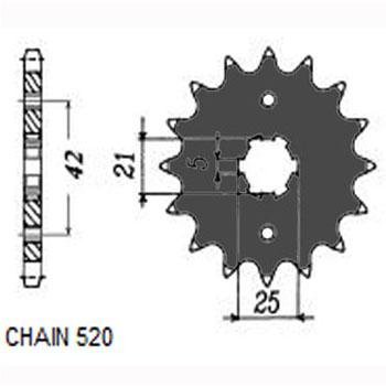 SUNSTAR 315-15 - ZĘBATKA NAPĘDOWA PRZÓD MOTO. SUNSTAR