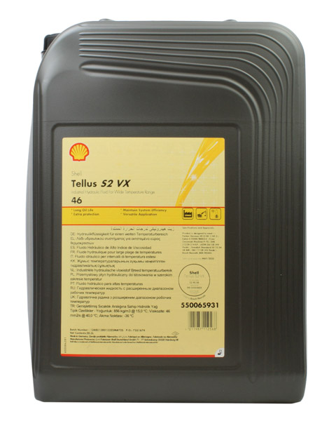 Shell 550065931 - OLEJ SHELL TELLUS S2 VX 46 20L - JERRY CAN - HYDRAULICZNY
