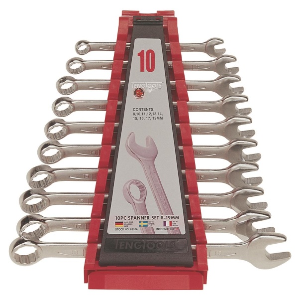 Teng Tools 117430108 - ZESTAW KLUCZY PŁASKO-OCZKOWYCH TENG TOOLS 6510A