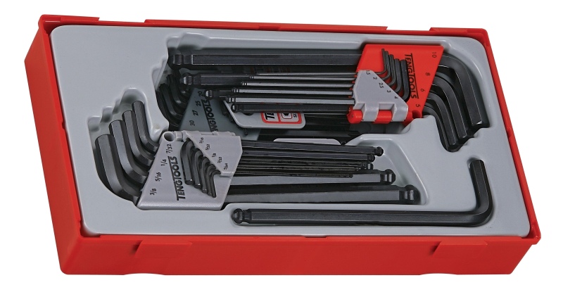 Teng Tools 128250107 - ZESTAW KLUCZY TRZPIENIOWYCH SZEŚCIOKĄTNYCH-TX TENG TOOLS TTHT28