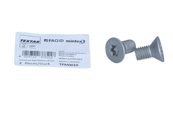 Textar TPM0010 - SRUBA HAM.TARCZA  M10X1.5 -18.9MM-2SZT