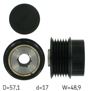 SKF VKM 03830 — Koło pasowe, alternator