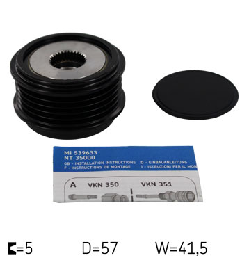 SKF VKM 06505 — Koło pasowe, alternator