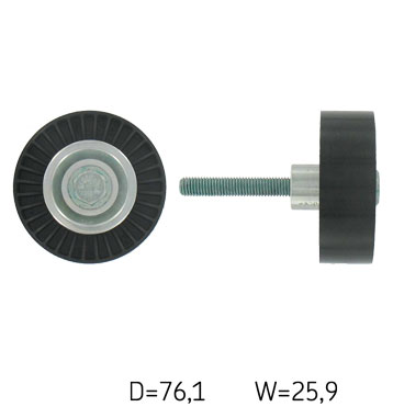 SKF VKM 31044 — Rolka kierunkowa / prowadząca, pasek klinowy zębaty