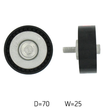 SKF VKM 33045 — Rolka kierunkowa / prowadząca, pasek klinowy zębaty