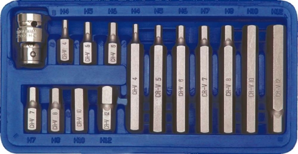 Vorel 66720 - KLUCZE SPECJALNE HEX H4-H12 15 CZ.