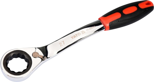 YATO YT-02386 - KLUCZ OCZKOWY ODGIĘTY Z GRZECHOTKĄ 27MM