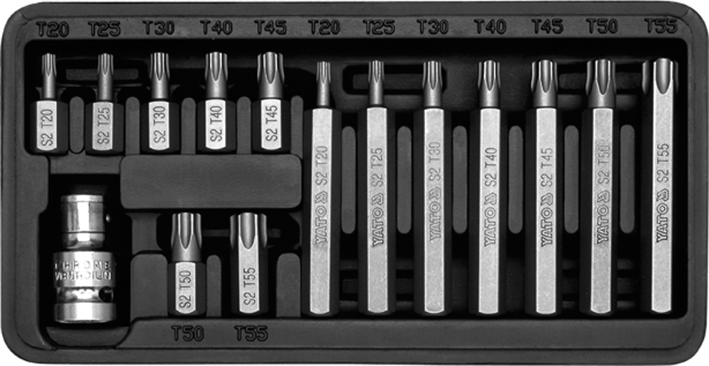 YATO YT-0411 - KOŃCÓWKI WKRĘTAKOWE TORX. KPL. 15 SZT.