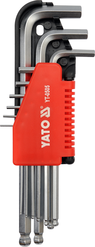 YATO YT-0505 - KLUCZE HEX KULKA 9CZ. 1.5-10MM CRV