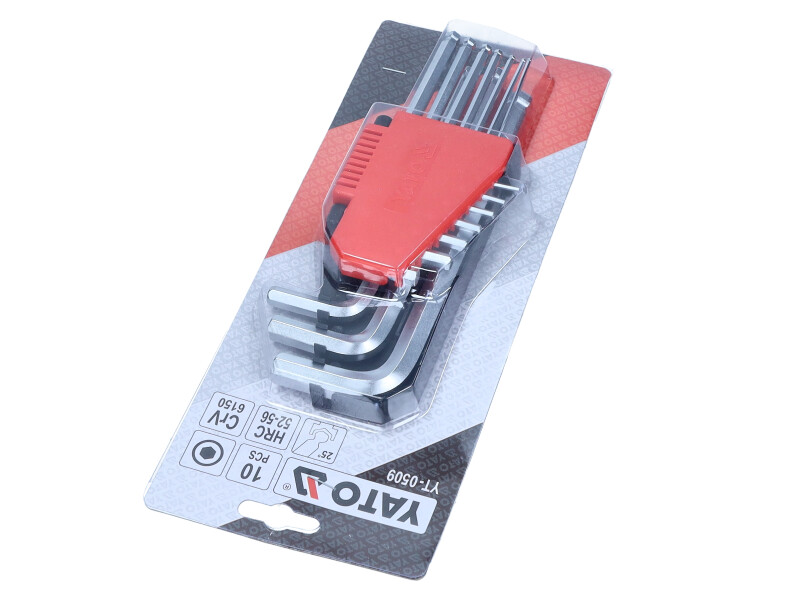 YATO YT-0509 - KLUCZE HEX KULKA 10CZ.2-12MM