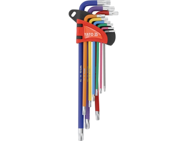YATO YT-05636 - ZESTAW KLUCZY IMBUSOWYCH TORX. T10-T50. 9 SZT.