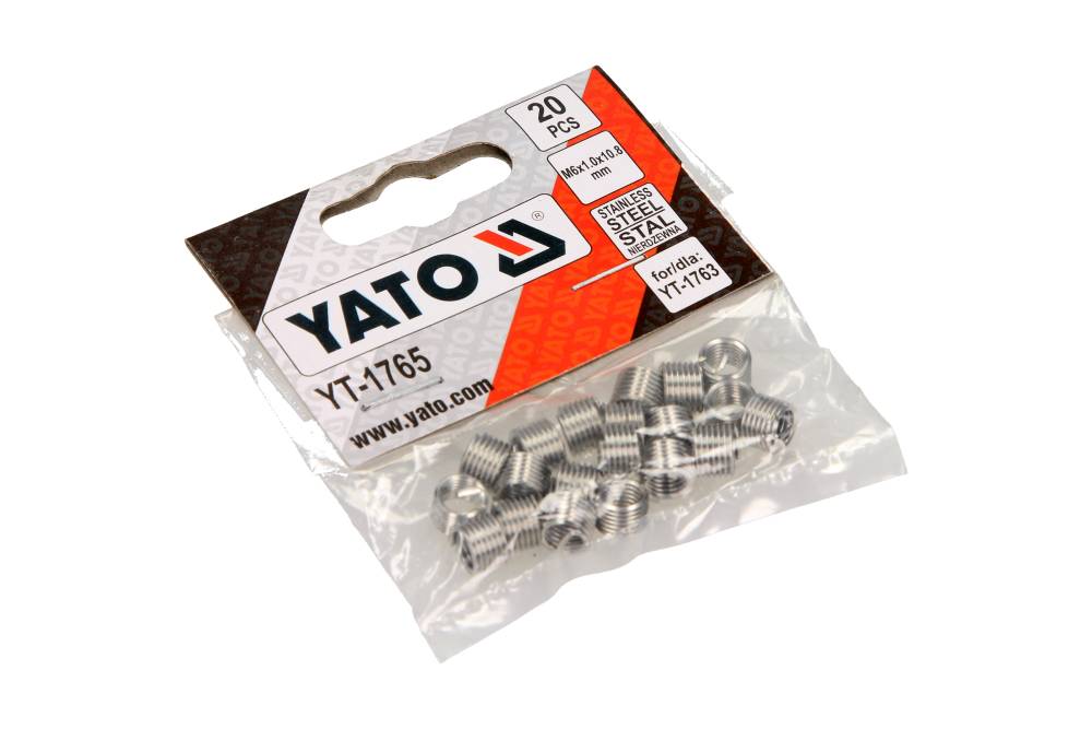 YATO YT-1765 - WKŁADY SPIRALNE DO NAPRAWY GWINTÓW M6X1