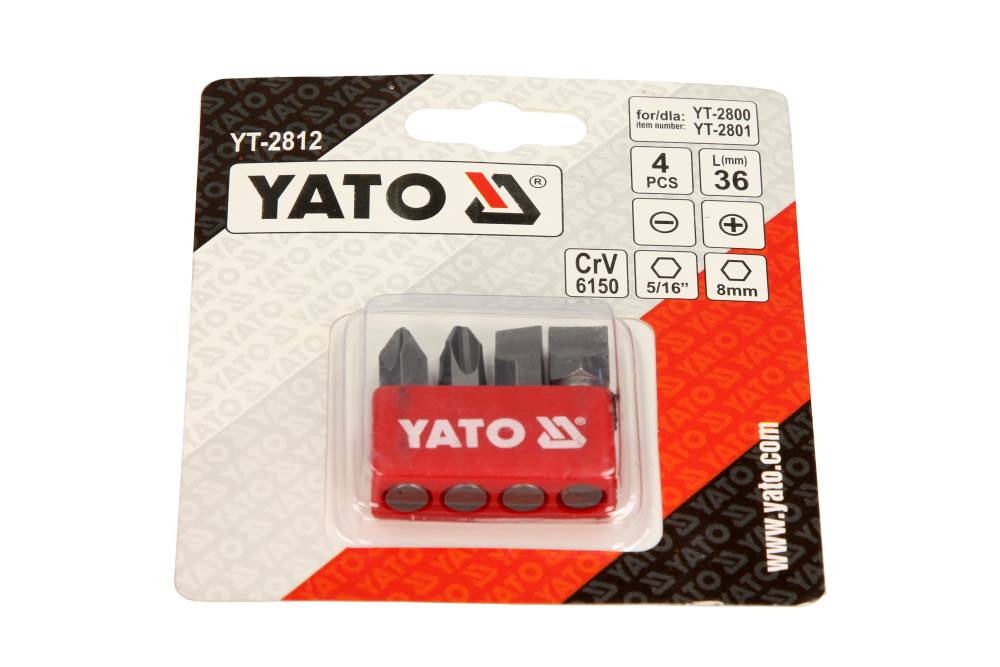 YATO YT-2812 - KOŃCÓWKI WKRETAKOWE. UDAROWE. PH2. PH3. 8MM. 10MM