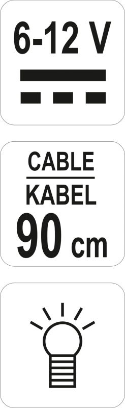 YATO YT-2866 - SAMOCHODOWY PRÓBNIK NAPIĘCIA 6-12V. KABEL 90CM