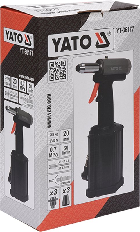 YATO YT-36177 - NITOWNICA PNEUMATYCZNA 4.0 - 6.4 MM
