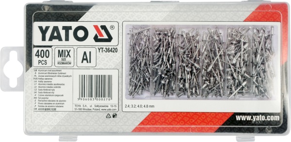 YATO YT-36420 - 400 SZT NITÓW ZRYWALNYCH MIX