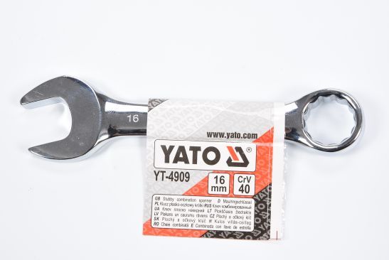 YATO YT-4909 - KLUCZ PŁASKO-OCZKOWY 16 MM KRÓTKI