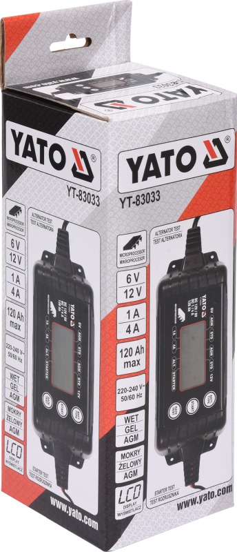 YATO YT-83033 - PROSTOWNIK ELEKTRONICZNY 6-12V 1-4A