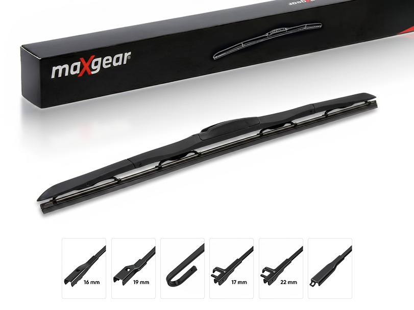 Maxgear 39-6550 - PIÓRO WYCIERACZKI 550MM-22 1 SZT. HYBRYDOWA MULTI 4 ADAPTERY = 7 MOCOWAŃ