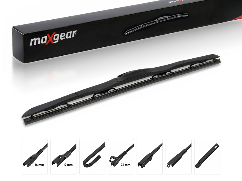 Maxgear 39-6600 - PIÓRO WYCIERACZKI 600MM-24 1 SZT. HYBRYDOWA MULTI 4 ADAPTERY = 7 MOCOWAŃ