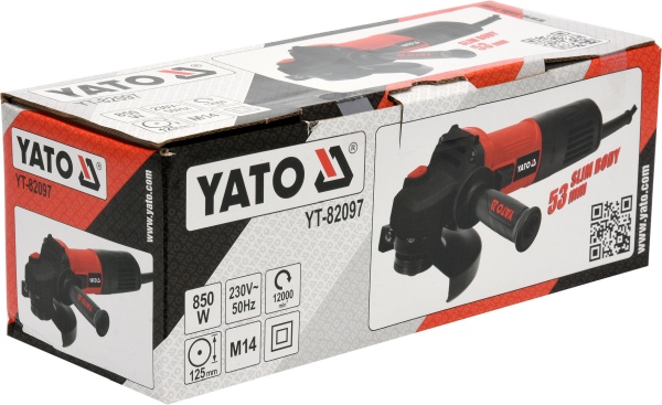 YATO YT-82097 - SZLIFIERKA KĄTOWA 850W 125MM. 230 V