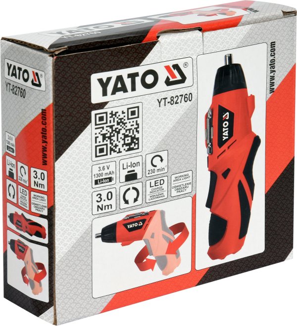 YATO YT-82760 - WKRĘTAK AKUMULATOROWY 3.6V 1.3AH