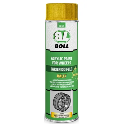 LAKIER AKRYLOWY 500ML W AEROZOLU ZŁOTY METALLIC DO FELG SAMOCHODOWYCH / BOLL