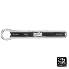 NEO TOOLS 03-031 — KLUCZ OCZKOWY NASTAWNY, DWUSTRONNY 5 - 27 MM