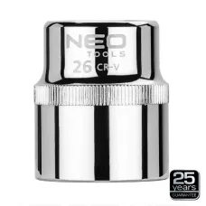 NEO TOOLS 08-026 — NASADKA SZEŚCIOKĄTNA 1/2, 26 MM, SUPERLOCK