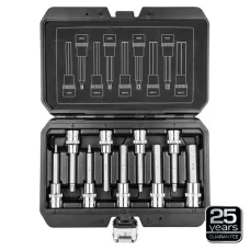 NEO TOOLS 08-706 — KOŃCÓWKI SZEŚCIOKĄTNE NA NASADCE 100 MM, ZESTAW 9 SZT.