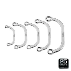 NEO TOOLS 09-176 — KLUCZE OCZKOWE WYGIĘTE 9-22 MM, ZESTAW 5 SZT.