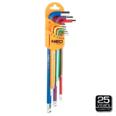 NEO TOOLS 09-512 — KLUCZE 6-KĄTNE 1.5-10 MM, ZESTAW 9 SZT.