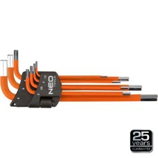 NEO TOOLS 09-517 — KLUCZE SZEŚCIOKĄTNE 1.5-6 MM, ZESTAW 7 SZT.