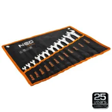 NEO TOOLS 09-752 — KLUCZE PŁASKO-OCZKOWE 6-22 MM, ZESTAW 12 SZT.
