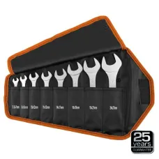 NEO TOOLS 09-860 — KLUCZE PŁASKIE DWUSTRONNE, SUPER CIENKIE, 5.5 X 27 MM, ZESTAW 8 SZT., MATERIAŁOW...