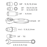 ZESTAW NARZĘDZI DO MOTOCYKLA - 25 SZT. - MIĘKKIE ETUI