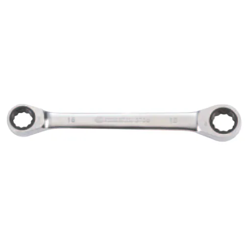 KLUCZ OCZKOWY DWUSTRONNY Z GRZECHOTKĄ JEDNOKIERUNKOWĄ 72 ZĘBY  128 X 8MM X 9MM