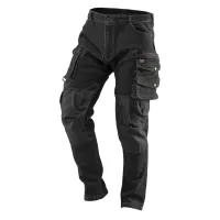 SPODNIE ROBOCZE DENIM, CZARNE, ROZMIAR XL