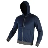 BLUZA ROZPINANA Z KAPTUREM COMFORT, GRANATOWA, ROZMIAR S