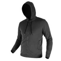 BLUZA ROZPINANA Z KAPTUREM COMFORT, SZARA, ROZMIAR XXXL