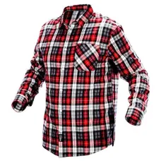 NEO TOOLS 81-540-M — KOSZULA FLANELOWA KRATA CZERWONO-CZARNO-BIAŁA, ROZMIAR M
