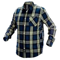 KOSZULA FLANELOWA GRANATOWO-OLIWKOWO-CZARNA, ROZMIAR XL
